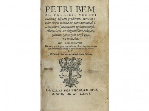 1567. LIBRO. (HUMANIDADES). BEMBI, PETRI:. PETRI BEMBI, PATR