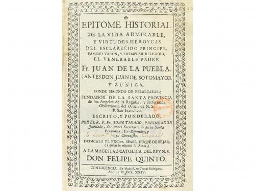 1724. LIBRO. (HISTORIA). TIRADO, JUAN:. EPITOME HISTORIAL DE