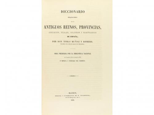 1858. LIBRO. (DICCIONARIO-HISTORIA-GEOGRAFÍA). MUÑOZ Y ROMER