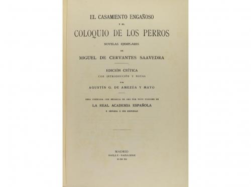 1912. LIBRO. (LITERATURA). AMEZÚA Y MAYO, AGUSTÍN G.:. EL CA