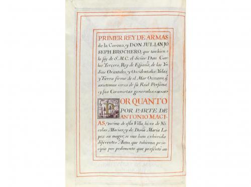 1770. MANUSCRITO. (CARTA EJECUTORIA-CARLOS III). CARTA EJECU