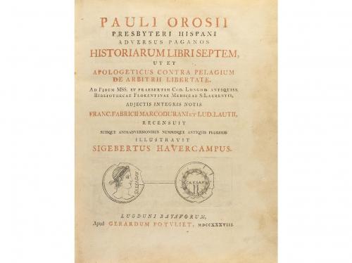 1738. LIBRO. (HISTORIA). OROSII, PAULI:. ADVERSUS PAGANUS HI