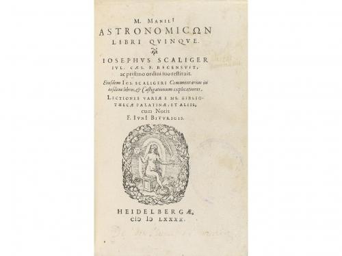 1590. LIBRO. (CIENCIAS-ASTRONOMÍA). MANILII, M.:. ASTRONOMIC