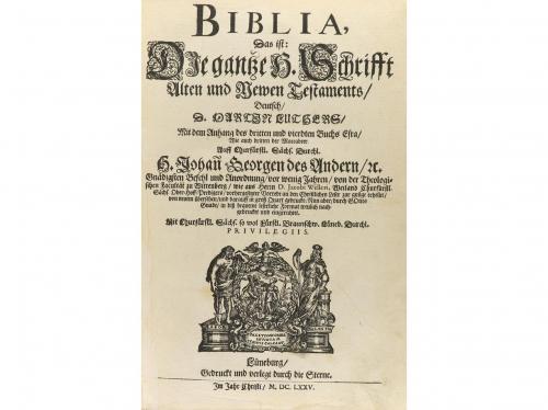 1675. LIBRO. (BIBLIA-LUTERO). LUTHERS, MARTIN (trad.):. BIBL