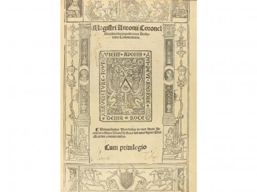 [1510]. LIBRO. (GÓTICO-FILOSOFÍA). CORONEL, ANTONII:. ARISTO
