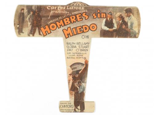 1932. PROGRAMA DE MANO. HOMBRES SIN MIEDO. Troquelado offset