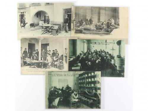 1910 ca. POSTALES. 10 POSTALES DE SEVILLA. 4 son fotográfica