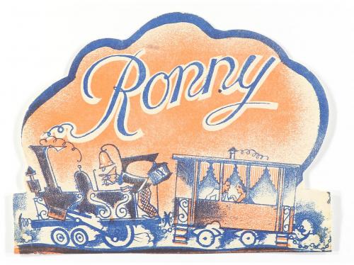 1931. PROGRAMA DE MANO. RONNY. Troquelado litográfico. Dos d