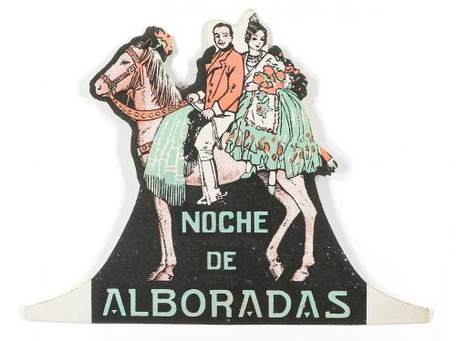 1925. PROGRAMA DE MANO. NOCHE DE ALBORADAS. Troquelado litog