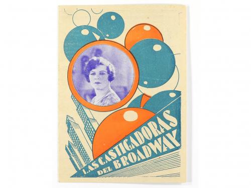 1929. PROGRAMA DE MANO. LAS CASTIGADORAS DE BRODWAY. Díptico