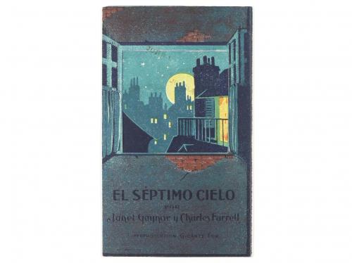 1928. PROGRAMA DE MANO. EL SEPTIMO CIELO. Tríptico troquelad