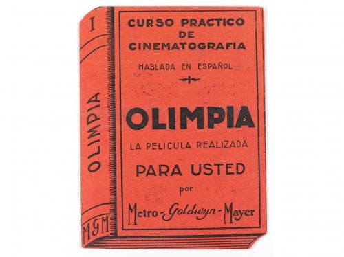 1930. PROGRAMA DE MANO. OLIMPIA. Díptico, troquelado en form