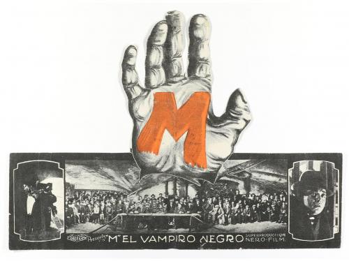 1931. PROGRAMA DE MANO. EL VAMPIRO NEGRO. Programa troquelad