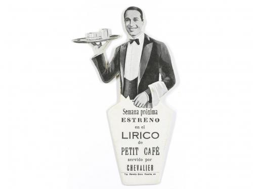1931. PROGRAMA DE MANO. PETIT CAFÉ. Troquelado, offset. Sin 