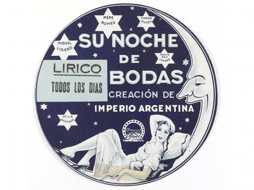 1931. PROGRAMA DE MANO. SU NOCHE DE BODAS. Troquelado en for