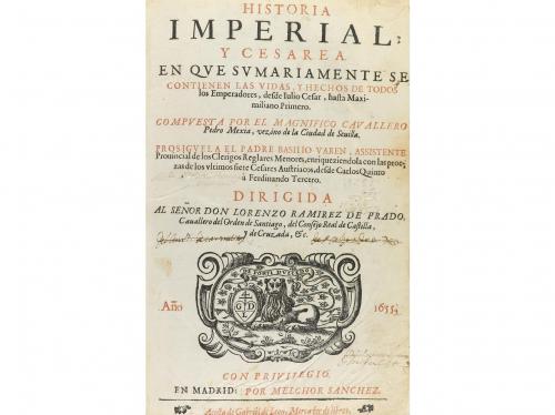 1655. LIBRO. (HISTORIA). MEXIA, PEDRO:. HISTORIA IMPERIAL Y 
