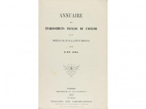 1865. LIBRO. (GEOGRAFÍA-TAHITÍ). ANNUAIRE DES ÉTABLISSEMENTS