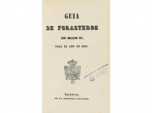 1857. LIBRO. ((VIAJES-GUÍAS). GUIA DE FORASTEROS EN MADRID, 