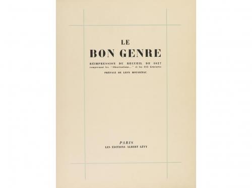 1931. LIBRO. (ARTE). LE BON GENRE. REIMPRESSION DU RECUEIL D
