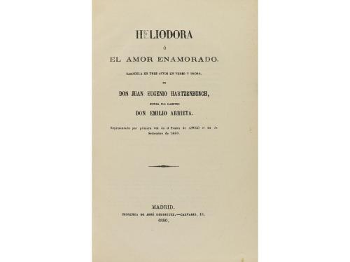 1880. LIBRO. (LITERATURA-ENCUADERNACIÓN). HARTZENBUSCH, EUGE