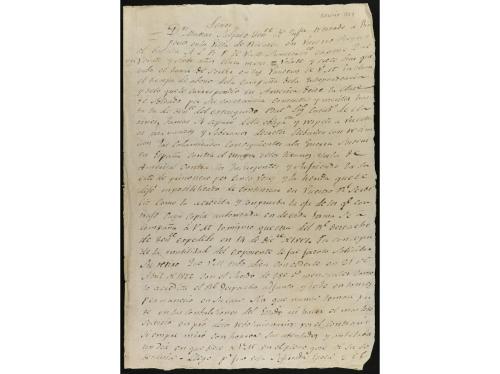 1817-1824. MANUSCRITO. GALICIA. Tres folios manuscritos sobr