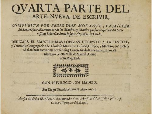 1615. LIBRO. (BIBLIOGRAFÍA. CALIGRAFÍA). DIAZ MORANTE, PEDRO