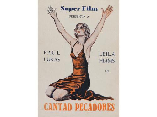 1933. PROGRAMA DE MANO. CANTAD PECADORES. Díptico offset. Si