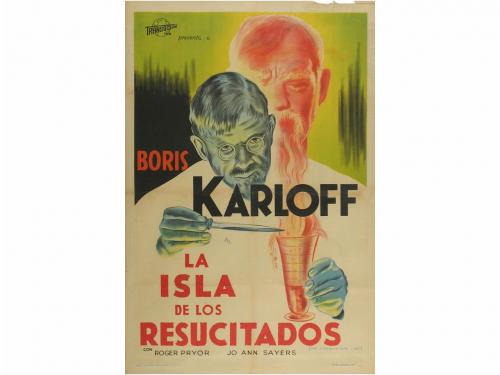 1940. CARTEL CINE. LA ISLA DE LOS RESUCITADOS. THE MAN WITH 
