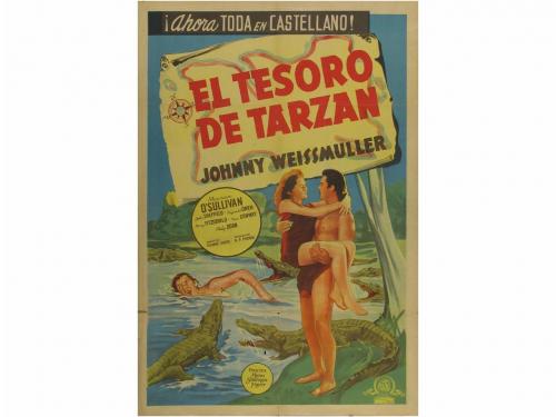 1941. CARTEL CINE. EL TESORO DE TARZAN. TARZAN&#39;S SECRET TREA