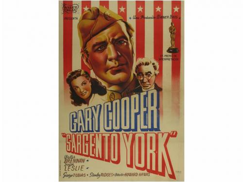 1941. CARTEL CINE. PUBLIA:. SARGENTO YORK. SERGEANT YORK. Li