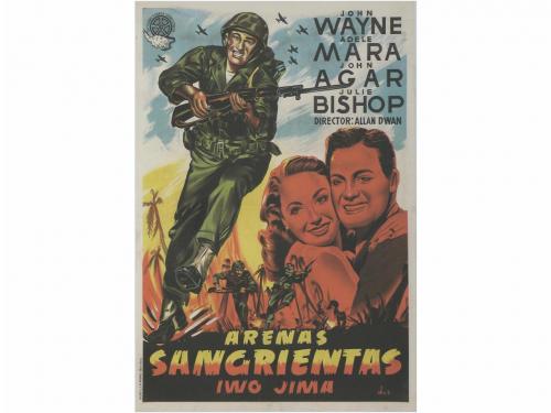 1949. CARTEL CINE. DOS:. ARENAS SANGRIENTAS. SANDS OF IWO JI