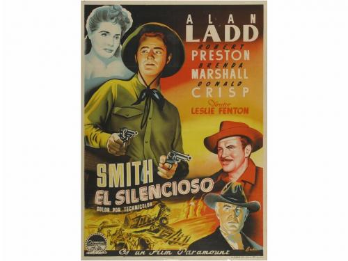 1948. CARTEL CINE. LLO-AN:. SMITH EL SILENCIOSO. WISPERING S