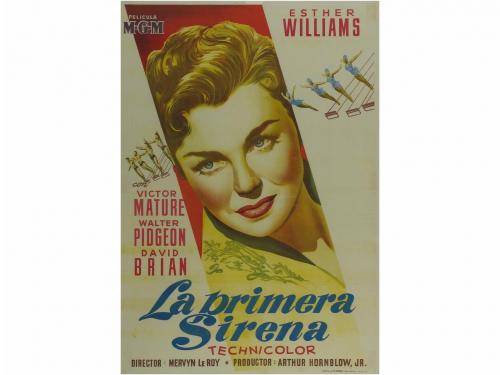 1952. CARTEL CINE. LA PRIMERA SIRENA. MILLION DOLLAR MERMAID