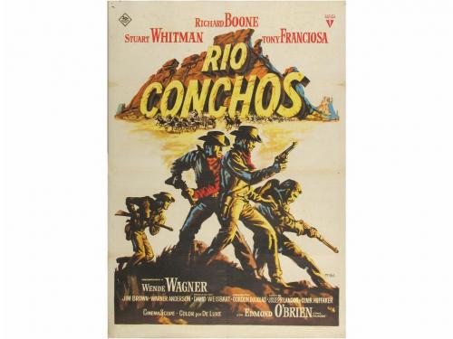 1964. CARTEL CINE. MAC:. RIO CONCHOS. Offset. 100 x 70 cm (4