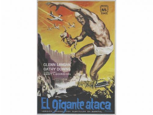 1957. CARTEL CINE. ALVARO:. EL GIGANTE ATACA. THA AMAZING CO