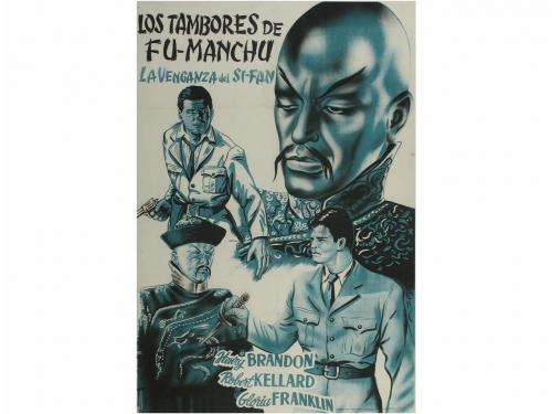 1940 ca. CARTEL CINE. LOS TAMBORES DE FUMANCHU. LA VENGANZA 