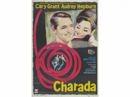 1963. CARTEL CINE. ALBERICIO:. CHARADA. CHARADE. Offset. 100