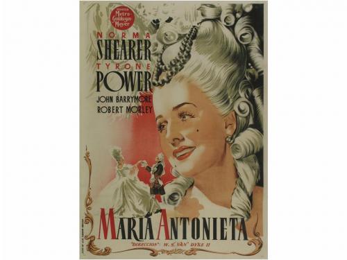 1938. CARTEL CINE. MARIA ANTONIETA. MARIE ANTOINETTE. Litogr