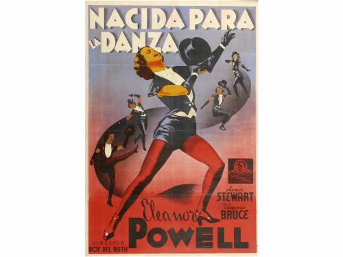 1936. CARTEL CINE. NACIDA PARA LA DANZA. BORN TO DANCE. Lito