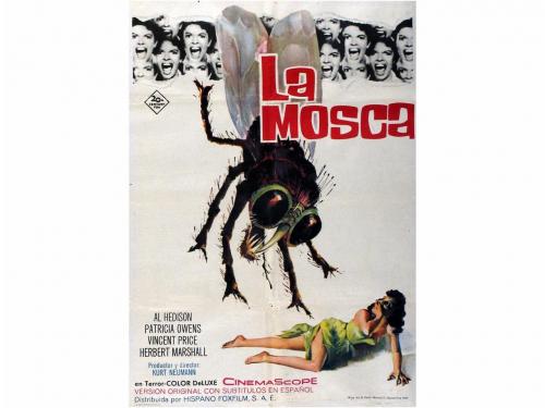 1958. CARTEL CINE. LA MOSCA. (THE FLY). Offset. 100 x 70 cm 