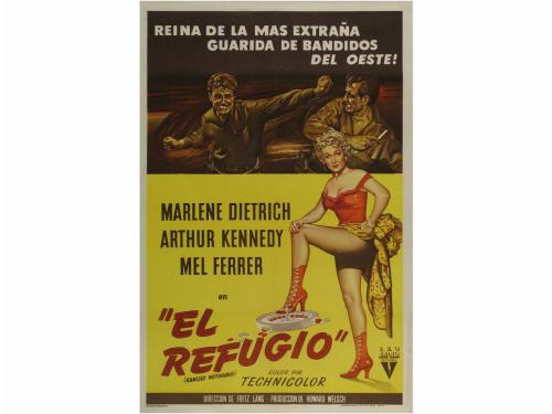 1952. CARTEL CINE. EL REFUGIO. RANCHO NOTORIUS. Litografía. 