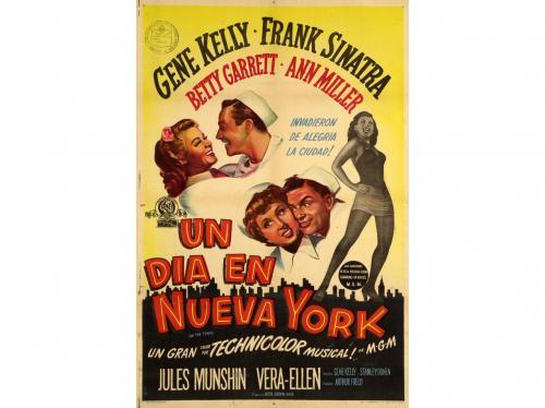 1949. CARTEL CINE. UN DIA EN NUEVA YORK. ON THE TOWN. Litogr