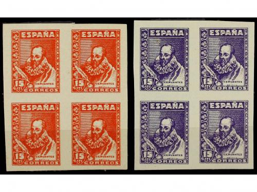 (*) ESPAÑA. 1938. ENSAYOS DE COLOR. 15 cts. en rojo y violet