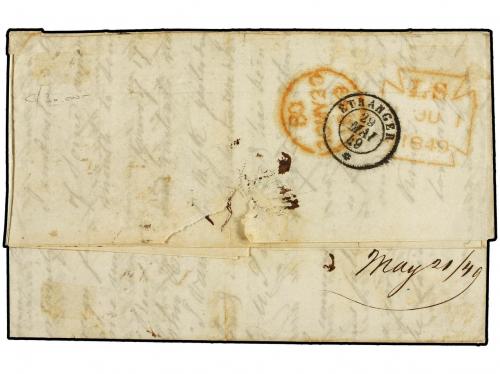 ✉ ESTADOS UNIDOS. 1849 (May 7). Entire letter from MALAGA to