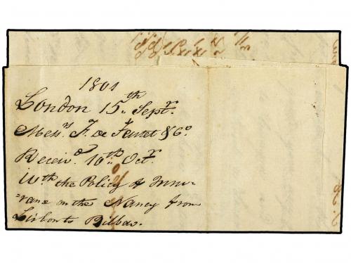 ✉ GRAN BRETAÑA. Ed. . 1801 (Sept 15). Entire letter from LON