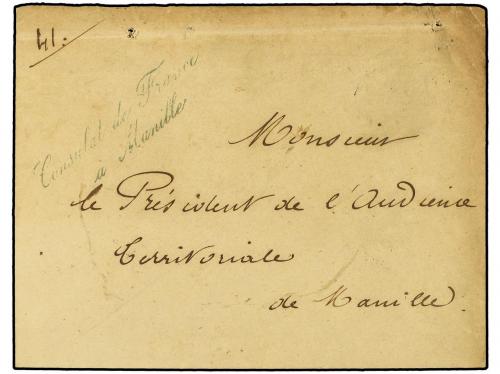 ✉ FILIPINAS. Ed. . (1870 ca.). MANILA (correo interior). Sob