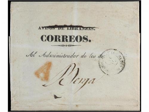 ✉ ESPAÑA: PREFILATELIA. 1851. MADRID a BERGA. Envuelta impre