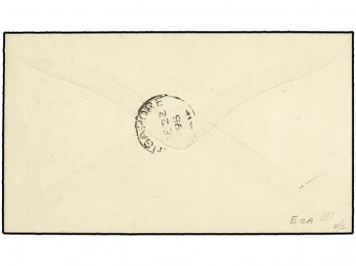✉ 1898. Registered cover to SINGAPORE franked by single 189