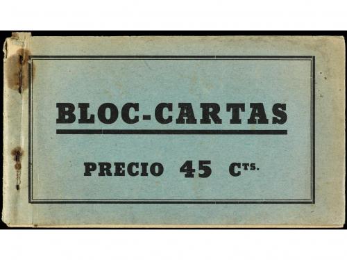 ✉ ESPAÑA GUERRA CIVIL. BLOC-CARTAS vendido por 45 cts. En el