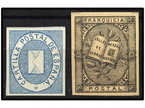 ** ESPAÑA: FRANQUICIAS POSTALES. Ed. 1 y 7. DOS sellos. PREC